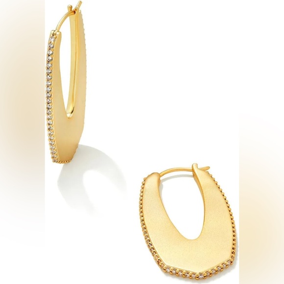 Kendra Scott Gold Hoop Earrings “Adeline Hoop” - Picture 9 of 11